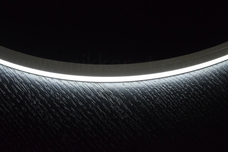 どこでも切れるLEDネオンフレックス DW1010-SF1A、側面発光(フラット型)、DC24V、幅10×高さ10mm、長さ5m、ホワイト、IP65、部品別売り