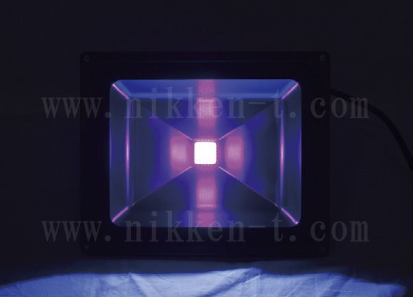 UV広角投光器、矩形、AC100V、COB型LED50W１灯