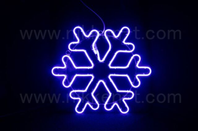 SMALL　ネオンスノーフレーク1　RY2　ブルー　61×61cm