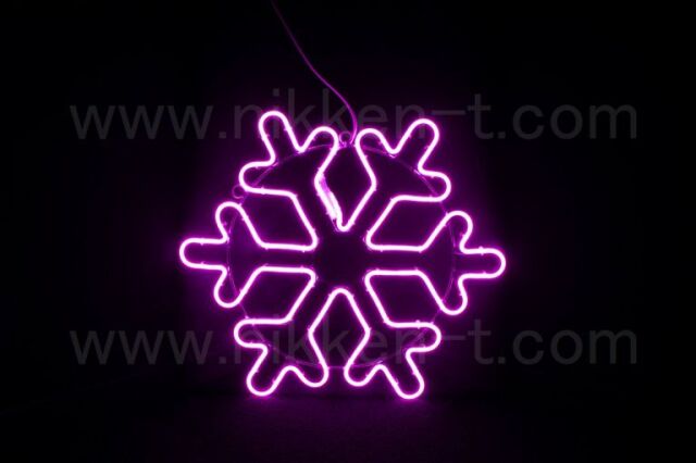 60cm×60cm　ＬＥＤ　SMALLネオンスノーフレーク　1型　ピンク