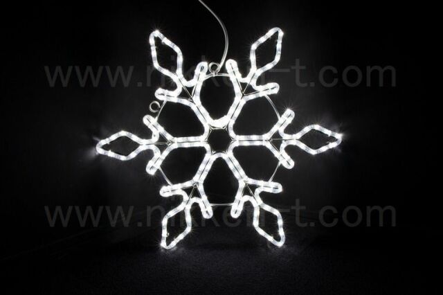 イルミネーション 屋外用 モチーフライト 雪の結晶 63×63cm 白/青 楽天