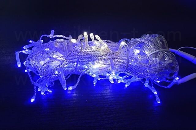 216球ツインクルつらら ライト Ver.2 ブルー＋ホワイト点滅 電源コード