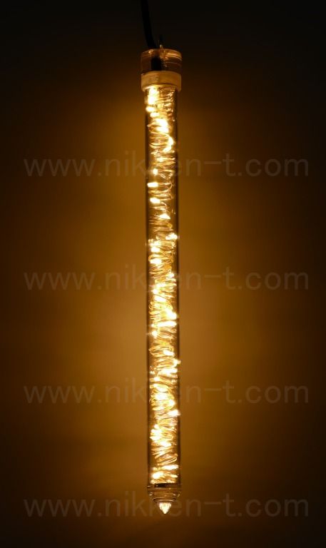 ※電源・5m10垂マルチコード別売り※　24Vラインジュエルライト ドレープ30 ウォームホワイト×点滅球　1本