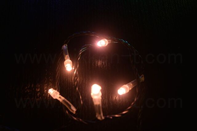 ※電源別売り　２芯ストリングライト　ブラックコード　RY2　ウォームキャンドル　クロスライセンスＬＥＤ仕様