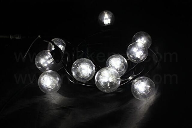 ホワイトLEDストリングライト 大人気！5cm球 6m 20灯 裸電球ホワイトタイプ LEDストリング