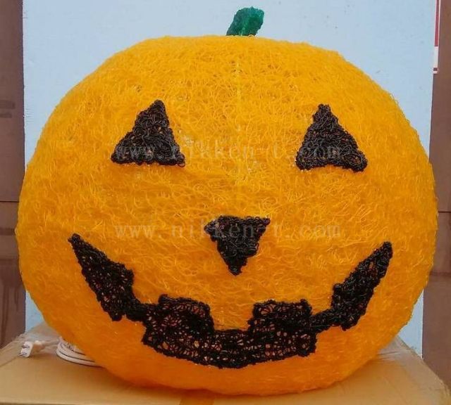 3Dハロウィンパンプキン 大型 W70×H60×D60cm