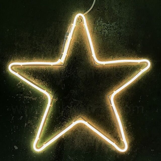 ネオンカーニバル　スター　RY2　ウォームホワイト　W54cm×H57cm　