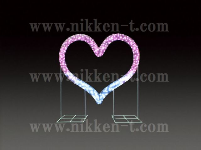 Ｗ177×Ｈ154.5×Ｄ3ｃｍ（スタンド込みＨ183ｃｍ）　ＬＥＤクリスタルグロービッグハート（小）　※要問合せ・送料別途要