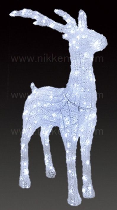 ＬＥＤクリスタルグロー　スタンディングトナカイ　大　H165cm