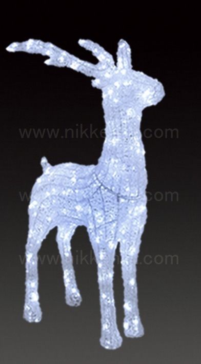 ＬＥＤクリスタルグロー　スタンディングトナカイ　小　H120cm