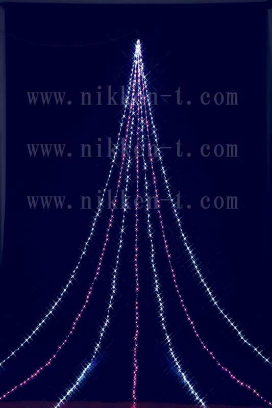 長さ5M　ニューピンクホワイトLEDドレープライト　防滴仕様