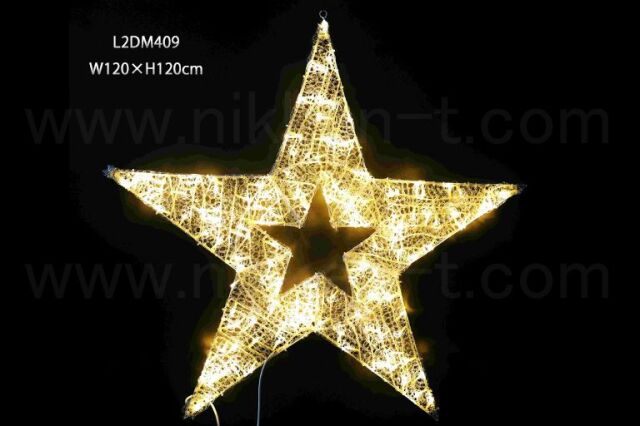 クリスタルスター120cm 電球色　W120cmxH120cm　送料別途要