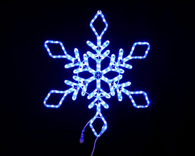 70cm×70cm　ダイヤスノーフレーク　白　青