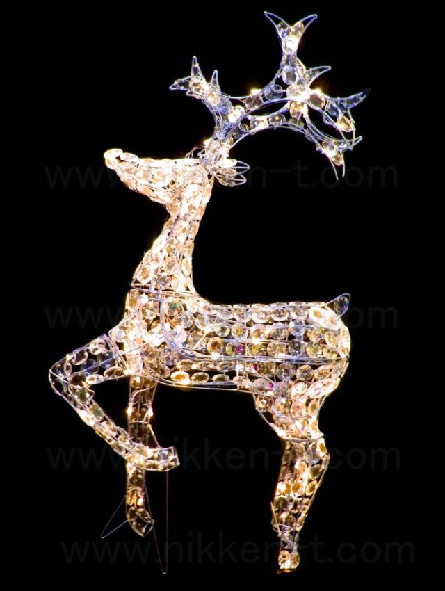 クリスタルトナカイ　電球色　高さ９３cm　送料別途要