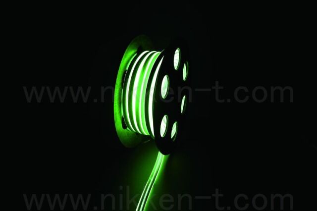 平型LEDネオンロープライト20ｍ LED2,400球 グリーン RY2