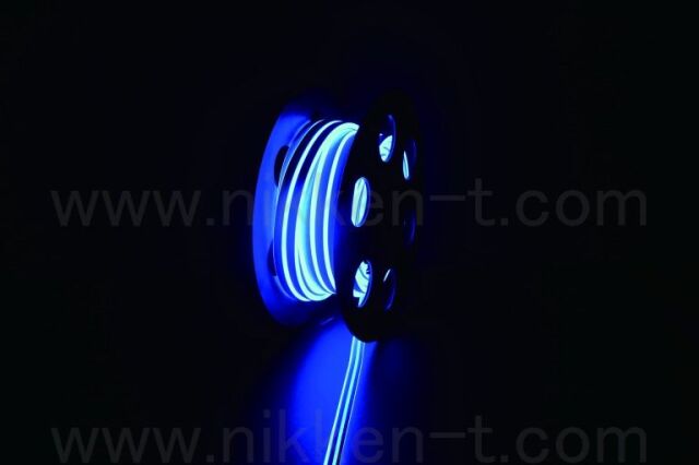 平型LEDネオンロープライト20ｍ　LED2,400球　パステルブルー RY2