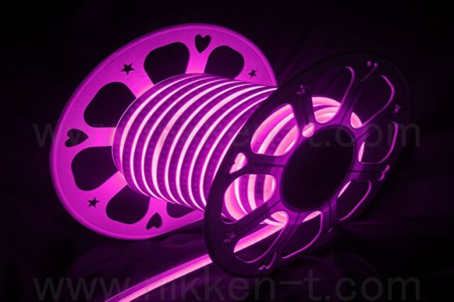 平型LEDネオンロープライト20ｍ LED2,400球 ピンク RY2