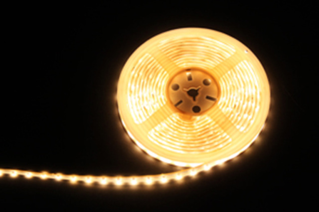 防水型LEDテープライト、側面発光、SMD3014型、電球色、300球、5m巻、白基板、部品別売り