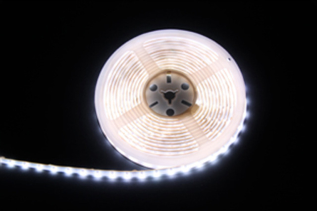 防水型LEDテープライト、側面発光、SMD3014型、ホワイト、300球、5m巻、白基板、部品別売り