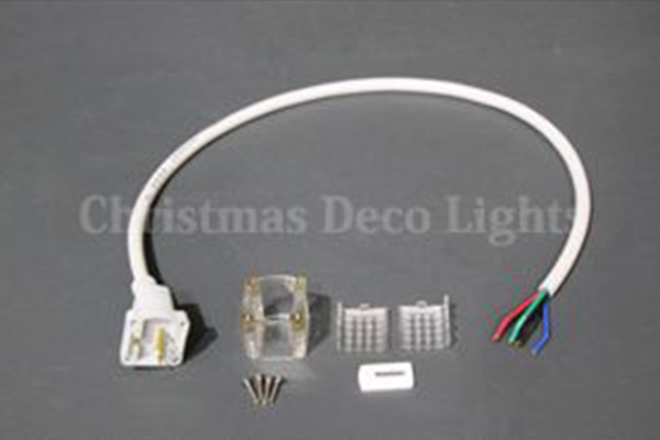 RGB3ch LEDネオンフレックス RW10-D1／F1用 電源・信号入力ケーブル(4芯先バラ)、ストレートタイプ