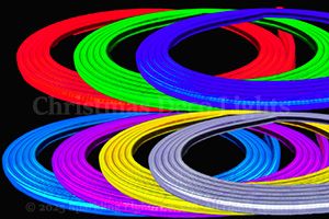 防水型ドットレスLEDテープライト COB型(W1) RGB3ch DC12V 幅12×厚6mm 840LED/m(各色280LED/m) 5m巻 白基板 シリコンチューブ IP65  ※部品別売り 受注生産品