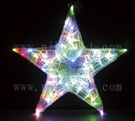 AC 2芯制御 RGB LED ２Dスター、55cm、専用コントローラ・リモコン付