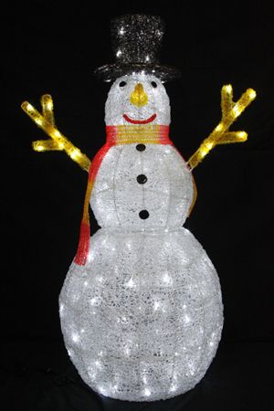 LED3Dグローモチーフ、スノーマン、120cm、ホワイト　送料別途要