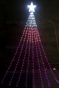 LEDナイアガラライト　2.5ｍ　グラデーションピンク