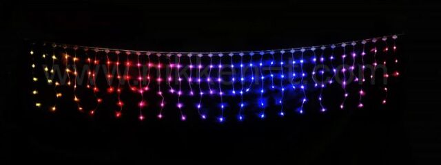 LEDエレクトリカルカーテンライト（アイシクル）　リモコン付　RGB