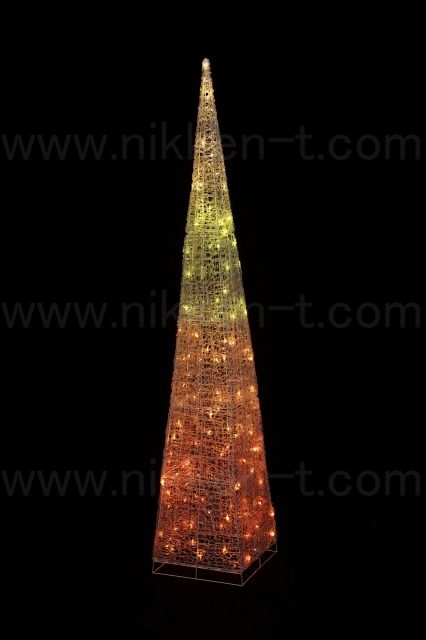 LEDクリスタルツリー210cm オレンジグラデーション