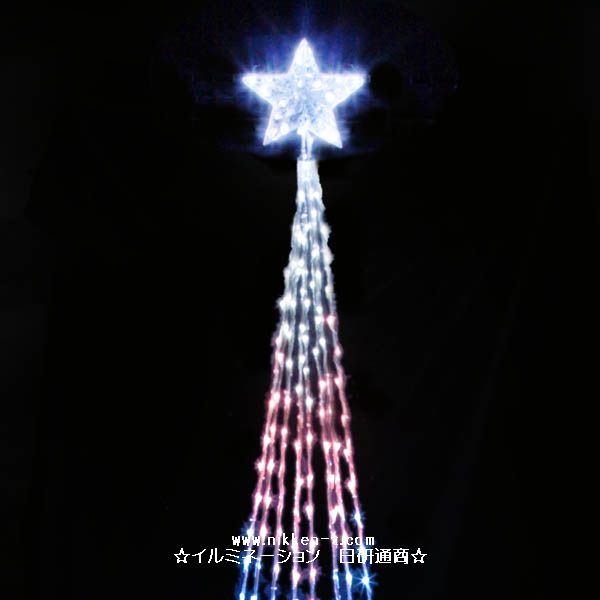 LEDナイアガラライト レインボー510球 長さ5m (ホワイトトゥインクル