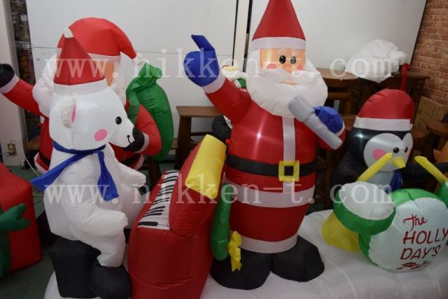 屋内用 エアーディスプレイ クリスマスバンド 高さ175cm