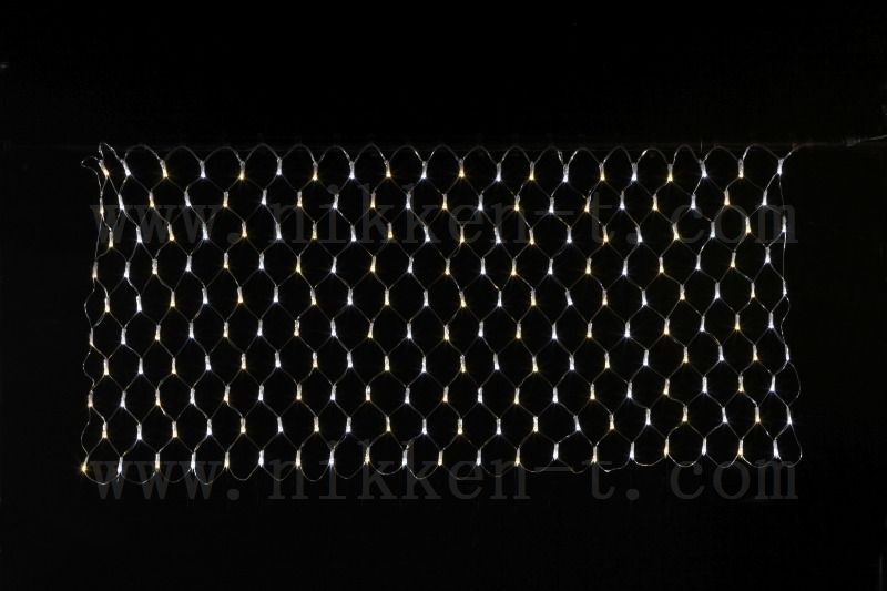 LEDソーラーネットライト（ゴールド＆ホワイト）　２００×５０ｃｍ