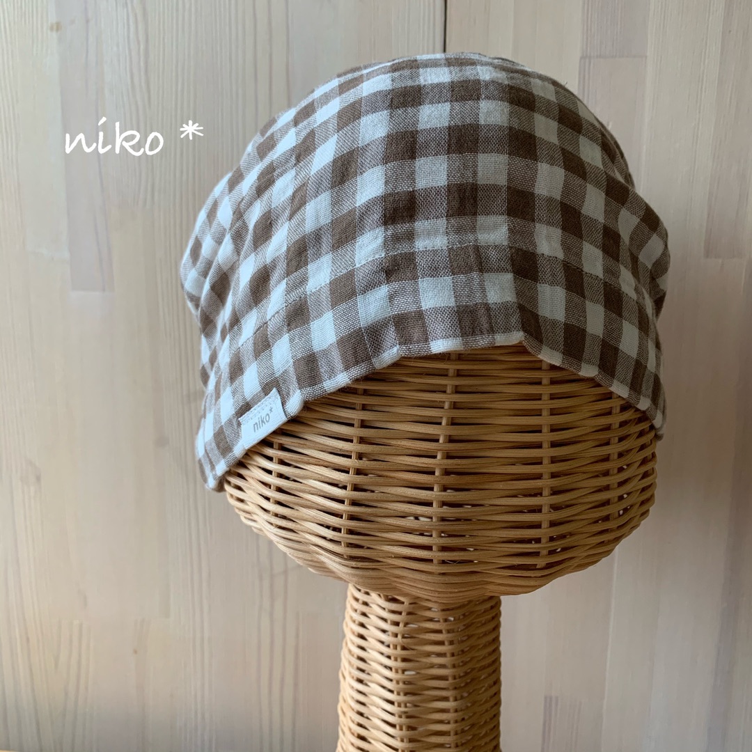 ガーゼキャップ（ブラウン）