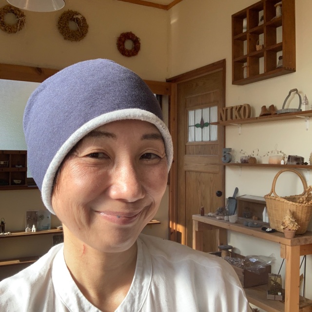 ぽかぽか裏起毛ニットキャップ ブルー ぽかぽか裏起毛ニットキャップ ブルー