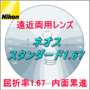 ニコンの遠近両用レンズNEOS（ネオススタンダード1.67）
