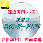 ニコンの遠近両用レンズNEOS（ネオススタンダード1.74）