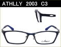 送料無料　【ATHLLY Sports】　2003　C3　シャーリングネイビー　度付き眼鏡レンズ付きセット