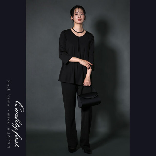 喪服 ブラックフォーマル レディース パンツスーツ 日本製 礼服