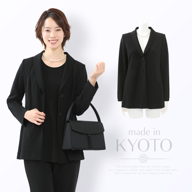 喪服 ブラックフォーマル レディース ジャケット 日本製 礼服 大きい