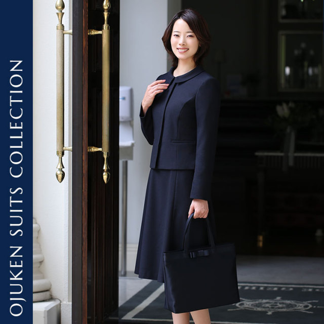 お受験スーツ ママ 母 合格 面接 紺 濃紺 レディース ワンピース フォーマル 入園式 卒園式 入学式 卒業式 学校見学会 セレモニー 七五三 お宮参り お受験 スーツ 大きいサイズ アンサンブル 女性用 Ks 0302 送料無料 フォーマルshop Nina S ニナーズ
