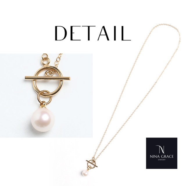 あこや真珠 ネックレス 8.0-8.5mm 14KGF K14 マンテル あずきチェーン