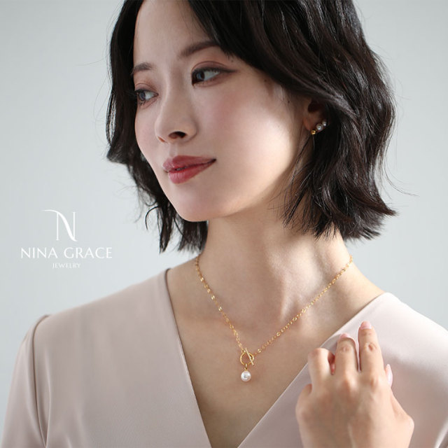 あこや真珠 ネックレス 8.0-8.5mm 14KGF K14 アコヤ真珠 パール