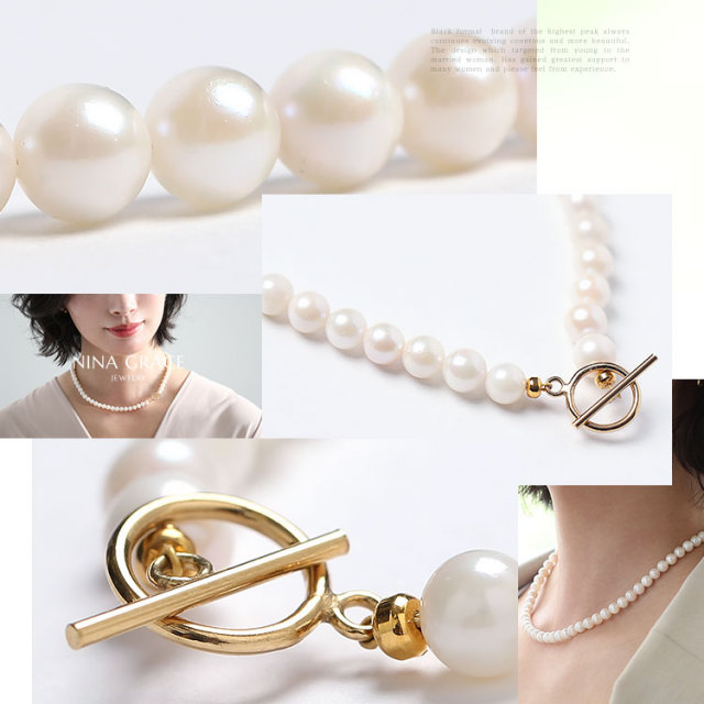 【K14/テリ最強】本真珠　パール　アコヤ　ネックレス　約6.0mm あこや真珠 ネックレス 6.0-6.5mm 14KGF K14 マンテル アコヤ
