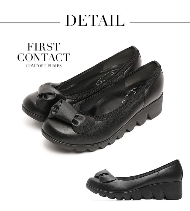 パンプス 靴 フォーマル スニーカー ヒール ウェーブエッジソール 美脚
