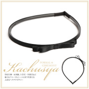 カチューシャ BH-004KA ヘアアクセサリー ブラック 黒 リボン 可愛い 髪飾り レディース 女性用 華やか ゆうパケット対応