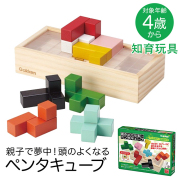 学研 頭のよくなるペンタキューブ 知育玩具 4歳 5歳 6歳 パズル ブロック 木製 積み木 知育 玩具 おもちゃ 学習 教材 教具 遊具 教育 勉強 子供 子ども こども キッズ 男の子 女の子 保育園 幼稚園 園児 幼児 室内 誕生日 クリスマス プレゼント ギフト ED83409