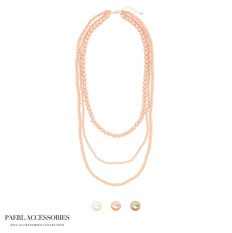 ネックレス アクセサリー パーティー パーティ カジュアル 結婚式 披露宴 二次会 お呼ばれ 食事会 謝恩会 レディース パール リボン 3連 トリプル ロング 20代 30代 40代 N-472 ゆうパケット対応