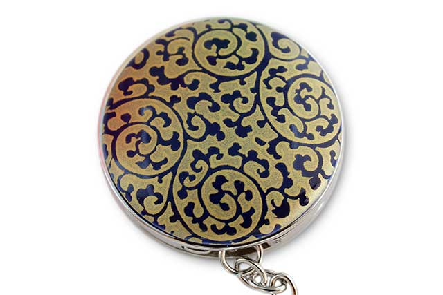 有田焼バッグ掛け(サークル型) るり金唐草