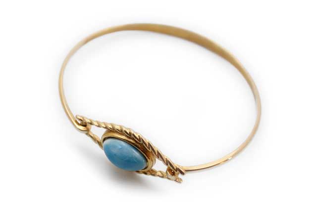 有田焼ブレスレット 釉薬スカイブルー